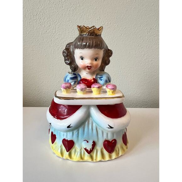 Napco 1956 Queen of Hearts Valentine Planter A1720F - Picture 1 of 12